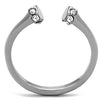 WildKlass Stainless Steel Ring High Polished (no Plating) Women Top Grade Crystal Clear-WildKlass Jewelry