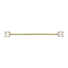Golden Opal Sparkle Prong Industrial Barbell-WildKlass Jewelry
