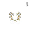 Pair of CZ Cluster Vine Prepacked WildKlass Ear Crawler/Ear Climber-WildKlass Jewelry