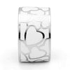 WildKlass Stainless Steel Ring High Polished Women Epoxy White-WildKlass Jewelry