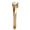 WildKlass Stainless Steel Ring IP Rose Gold Women AAA Grade CZ Clear-WildKlass Jewelry
