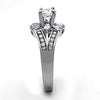 WildKlass Stainless Steel Pave Ring High Polished (no Plating) Women AAA Grade CZ Clear-WildKlass Jewelry
