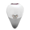 WildKlass Stainless Steel Ring High Polished (no Plating) Women Top Grade Crystal Ruby-WildKlass Jewelry