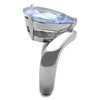WildKlass Stainless Steel Ring High Polished (no Plating) Women AAA Grade CZ Light Amethyst-WildKlass Jewelry