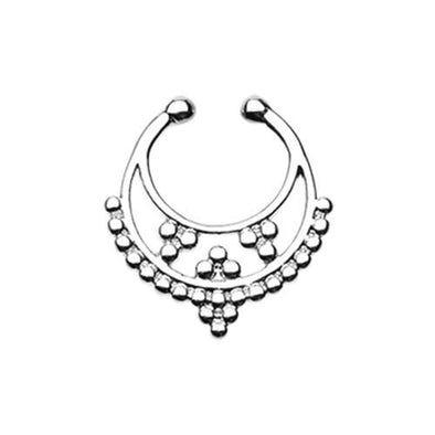 Classic Royal Filigree WildKlass Fake Septum Clip-On Ring-WildKlass Jewelry