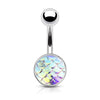 AB Effect Fish Scale Set 316L Surgical Steel WildKlass Belly Button Navel Rings-WildKlass Jewelry