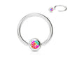 WildKlass Press Fit Gem Ball 316L Surgical Steel Captive Bead Ring-WildKlass Jewelry