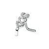 WildKlass CZ Paved Triple Heart Nose Crawlers 316L Surgical Steel L Bend Nose Stud Rings-WildKlass Jewelry