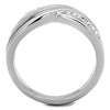 WildKlass Stainless Steel Ring High Polished (no Plating) Women Top Grade Crystal Clear-WildKlass Jewelry