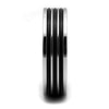 WildKlass Stainless Steel Ring High Polished Men Epoxy Jet-WildKlass Jewelry