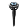 WildKlass Stainless Steel Ring IP Women Synthetic Sea Blue-WildKlass Jewelry