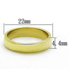 WildKlass Stainless Steel Wedding Ring IP Gold Unisex-WildKlass Jewelry