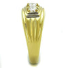 WildKlass Stainless Steel Ring IP Gold Men AAA Grade CZ Clear-WildKlass Jewelry