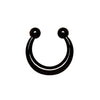 WildKlass PVD Plated Fake Septum Clicker with Removable Balls-WildKlass Jewelry