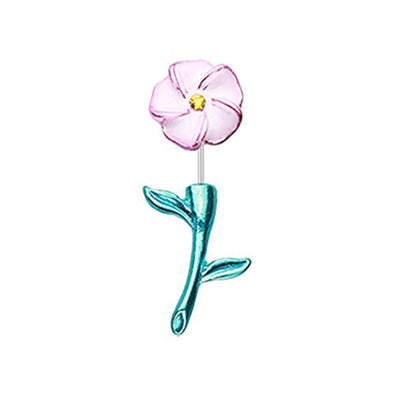 Vibrant Plumeria WildKlass Fake Taper Earring-WildKlass Jewelry