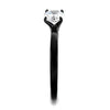 WildKlass Stainless Steel Ring IP Black Women AAA Grade CZ Clear-WildKlass Jewelry