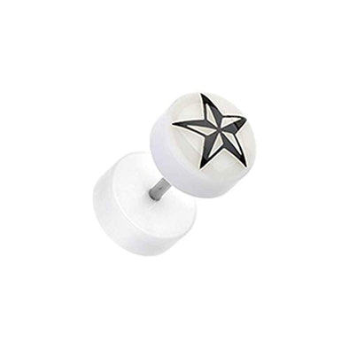 Glow in the Dark Nautical Star Acrylic WildKlass Fake Plug-WildKlass Jewelry