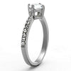 WildKlass Stainless Steel Pave Ring High Polished (no Plating) Women AAA Grade CZ Clear-WildKlass Jewelry