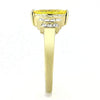 WildKlass Stainless Steel Ring IP Gold Women AAA Grade CZ Topaz-WildKlass Jewelry