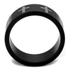 WildKlass Stainless Steel Ring Two-Tone IP Black Men-WildKlass Jewelry