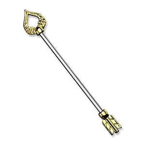 Heart Feather Arrow 316L Surgical Steel WildKlass Industrial Barbells-WildKlass Jewelry