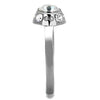 WildKlass Stainless Steel Ring High Polished Women Top Grade Crystal Clear-WildKlass Jewelry