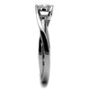 WildKlass Stainless Steel Ring High Polished Women AAA Grade CZ Clear-WildKlass Jewelry
