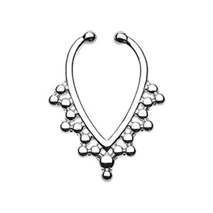 Regent Drape Filigree WildKlass Fake Septum Clip-On Ring-WildKlass Jewelry