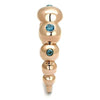 WildKlass Stainless Steel Ring IP Rose Gold Women AAA Grade CZ Sea Blue-WildKlass Jewelry