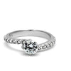 WildKlass Stainless Steel Ring High Polished Women AAA Grade CZ Clear-WildKlass Jewelry