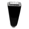 WildKlass Stainless Steel Ring Two-Tone IP Black Men AAA Grade CZ Clear-WildKlass Jewelry