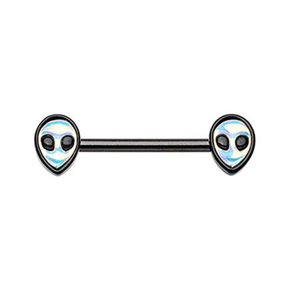 Colored Out of This World Alien WildKlass Nipple Barbell Ring-WildKlass Jewelry