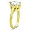 WildKlass Stainless Steel Solitaire Ring IP Gold Women AAA Grade CZ Clear-WildKlass Jewelry