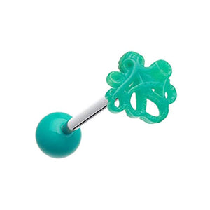 Evil Octopus Acrylic WildKlass Barbell Tongue Ring-WildKlass Jewelry