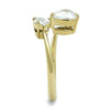 WildKlass Stainless Steel Ring IP Gold Women AAA Grade CZ Clear-WildKlass Jewelry