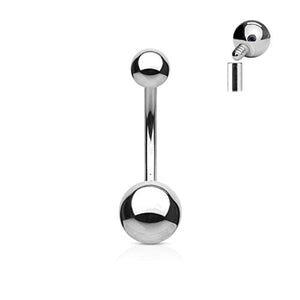 Internally Threaded Top Ball 316L Surgical Steel WildKlass Belly Button Rings-WildKlass Jewelry