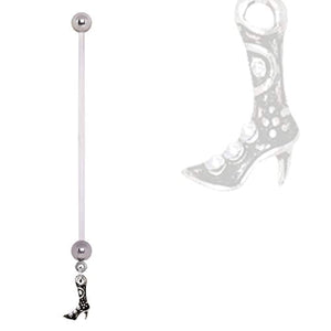 PTFE High Heel Cowgirl Boot Dangle Pregnancy WildKlass Navel Ring-WildKlass Jewelry