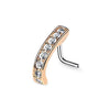 WildKlass Channel Set CZ Nose Crawlers 316L Surgical Steel L Bend Nose Stud Rings-WildKlass Jewelry