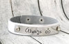 Always - Leather cuff - Cuff bracelet - "Always"-WildKlass Jewelry