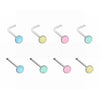 Illuminating Glow in the Dark Circle L-Shape & Stud Nose Ring-WildKlass Jewelry