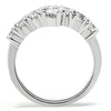 3W132 Rhodium Brass Ring with AAA Grade CZ in Clear-WildKlass Jewelry