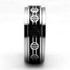 WildKlass Stainless Steel Ring High Polished Men Epoxy Jet-WildKlass Jewelry