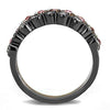 WildKlass Stainless Steel Ring IP Light Black & IP Light Coffee Women Top Grade Crystal Multi Color-WildKlass Jewelry