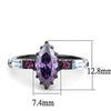WildKlass Stainless Steel Ring IP Women AAA Grade CZ Amethyst-WildKlass Jewelry