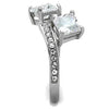 WildKlass Stainless Steel Ring High Polished (no Plating) Women AAA Grade CZ Clear-WildKlass Jewelry