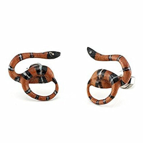 Milk Snake Makerpin WildKlass Earring Studs-WildKlass Jewelry