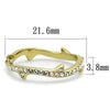 WildKlass Stainless Steel Ring IP Gold Women Top Grade Crystal Clear-WildKlass Jewelry