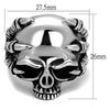 WildKlass Stainless Steel Ring High Polished Men Epoxy Jet-WildKlass Jewelry