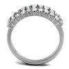 WildKlass Stainless Steel Ring High Polished Women AAA Grade CZ Clear-WildKlass Jewelry