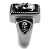 WildKlass Stainless Steel Ring High Polished Men Epoxy Jet-WildKlass Jewelry